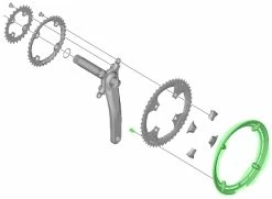 Shimano Garde-chaîne Pour FC-T8000 -Vélo Soldes Shimano Kettenschutzring fur FC T8000 Y1VL98030 c