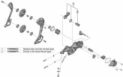 Shimano Unité D'axe Pour Support De Dérailleur RD-M5120/4120 9 Shimano Unité D'axe Pour Support De Dérailleur RD-M5120/4120 -Vélo Soldes Shimano RD M5120 4120 Achseinheit fur Schaltwerk Halter a