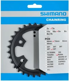 Shimano SORA FC-R3030 Plateau -Vélo Soldes Shimano SORA FC R3030 Kettenblatt 30 Zahne MR Y1VD30000