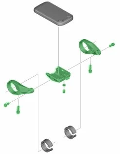 Shimano STEPS Support D'écran Pour SC-E6100/E6010 -Vélo Soldes Shimano STEPS Display Halterung fur SC E6100 Y78S98040 b