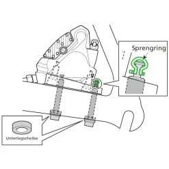 Shimano Bague De Sécurité Goupille De Retenue Pour Flat-Mount 5 Shimano Bague De Sécurité Goupille De Retenue Pour Flat-Mount -Vélo Soldes Shimano Y8NU03000 a