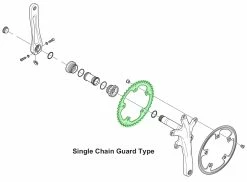 Shimano ALFINE Plateau De Pédalier Pour FC-S501 -Vélo Soldes Shimano Alfine Kettenblatt FC S501 Single Chain Guard TypeaS4BGFv3lnSzr
