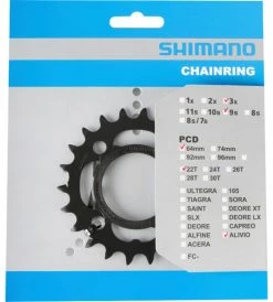 Shimano ALIVIO Plateau 9 Vitesses Pour FC-M4000/M4050 -Vélo Soldes Shimano Alivio 9 fach Kettenblatt FC M4000 M4050 20048354 d
