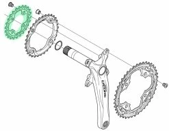 Shimano DEORE Plateau 10 Vitesses Pour FC-M590 24 Dents (AE) -Vélo Soldes Shimano Deore Kettenblatt FC M590 10 24 Zahne AE Y1LV24000