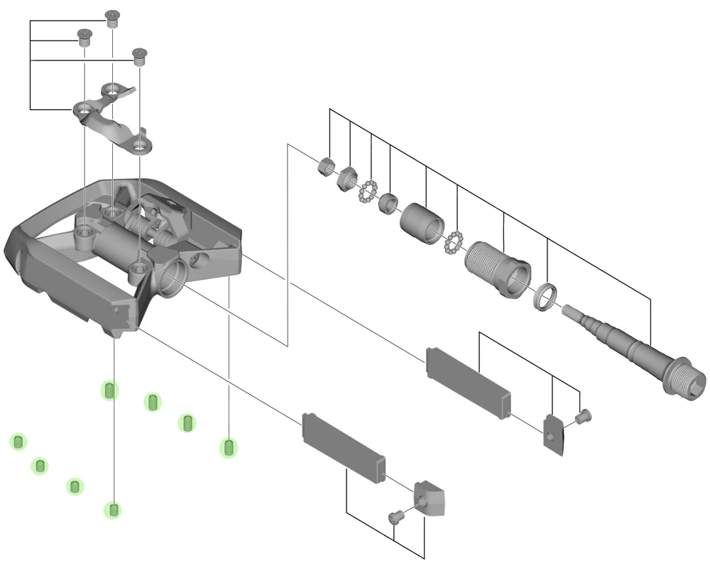 Shimano Pins De Rechange Pour PD-T8000 / PD-EH500 (8 Pièces) 5 Shimano Pins De Rechange Pour PD-T8000 / PD-EH500 (8 Pièces) – Image 3