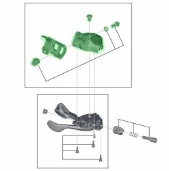 Shimano Couverture De Boîtier Pour SL-M8000 I-Spec II Gauche 5 Shimano Couverture De Boîtier Pour SL-M8000 I-Spec II Gauche -Vélo Soldes Shimano Gehause Abdeckung Komplett fur SL M8000 I I Spec II links Y03L98110