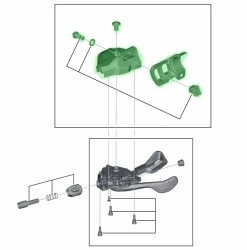 Shimano Couverture De Boîtier Pour SL-M8000 I-Spec II Droite 5 Shimano Couverture De Boîtier Pour SL-M8000 I-Spec II Droite -Vélo Soldes Shimano Gehause Abdeckung Komplett fur SL M8000 I I Spec II rechts Y03K98110