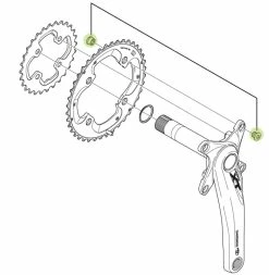 Shimano Vis De Plateau Pour FC-M785 -Vélo Soldes Shimano Kettenblattschrauben FC M785 aussen Y1ML98010 c