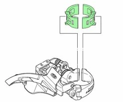 Shimano Douilles De Réduction 28,6mm Pour Collier De Dérailleur Avant -Vélo Soldes Shimano Reduzierhulsen fur Umwerferschelle