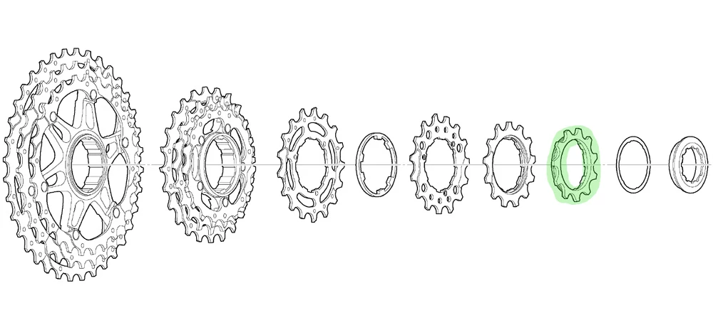 Shimano Pignon 11 Dents Avec Bague D'espacement Pour CS-M771-10 BL 4 Shimano Pignon 11 Dents Avec Bague D'espacement Pour CS-M771-10 BL – Image 2