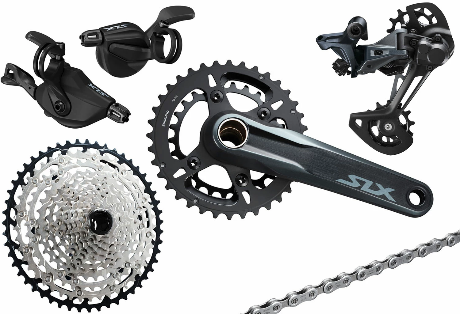 Shimano SLX M7100 Groupe 2x12 Vitesses Collier 10-45 3 Shimano SLX M7100 Groupe 2x12 Vitesses Collier 10-45