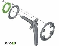 Shimano XT Plateau 3 Vitesses Pour FC-M8000 22 Dents (BA) 6 Shimano XT Plateau 3 Vitesses Pour FC-M8000 22 Dents (BA) -Vélo Soldes Shimano XT 3 fach Kettenblatt FC M8000 22 Zahne BA Y1RL22000 c