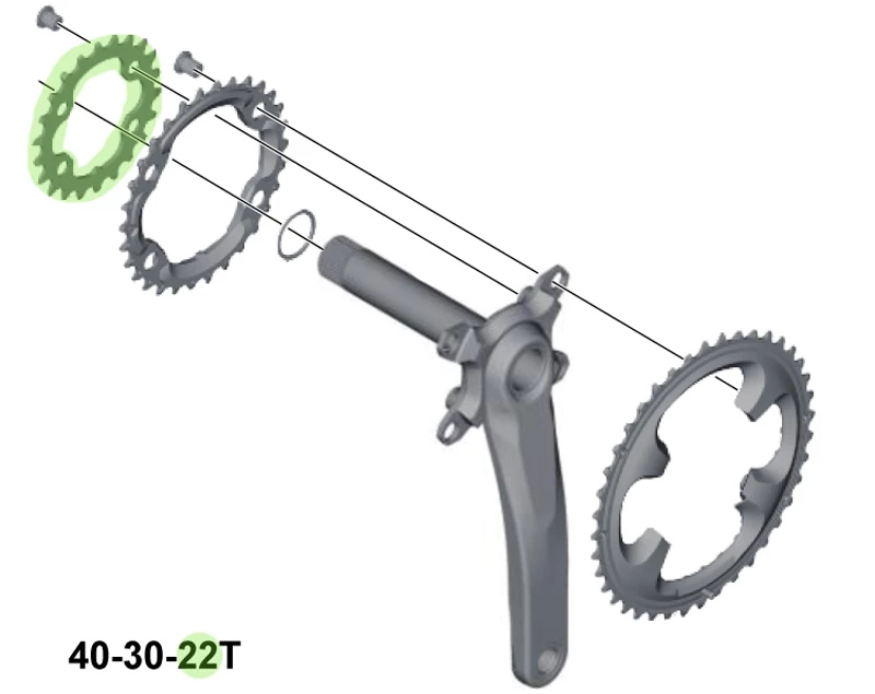 Shimano XT Plateau 3 Vitesses Pour FC-M8000 22 Dents (BA) 4 Shimano XT Plateau 3 Vitesses Pour FC-M8000 22 Dents (BA) – Image 2