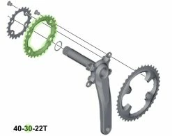 Shimano XT Plateau 3 Vitesses Pour FC-M8000 30 Dents (BA) 8 Shimano XT Plateau 3 Vitesses Pour FC-M8000 30 Dents (BA) -Vélo Soldes Shimano XT 3 fach Kettenblatt FC M8000 30 Zahne BA Y1RL98110 c