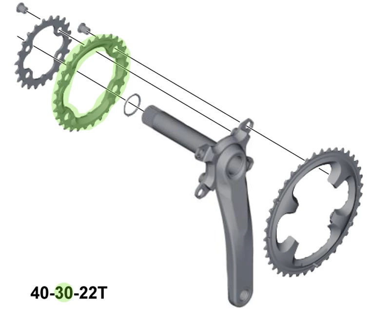 Shimano XT Plateau 3 Vitesses Pour FC-M8000 30 Dents (BA) 5 Shimano XT Plateau 3 Vitesses Pour FC-M8000 30 Dents (BA) – Image 3