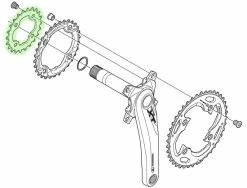 Shimano XT Plateau Pour FC-M780 24 Dents (AE) -Vélo Soldes Shimano XT Kettenblatt FC M780 24 Zahne AE