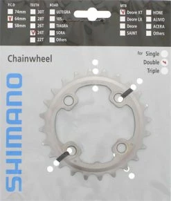 Shimano Plateau XT Pour FC-M785 24T (AM) 7 Shimano Plateau XT Pour FC-M785 24T (AM) -Vélo Soldes Shimano XT Kettenblatt FC M785 24 Zahne AM Y1ML24000 a