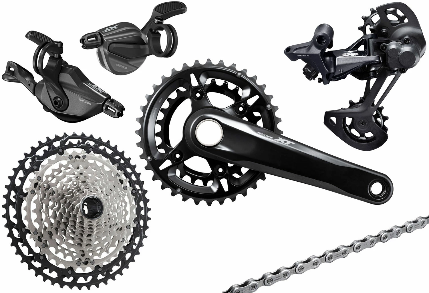 Shimano XT M8100 Groupe 2x12 Vitesses Collier 10-45 3 Shimano XT M8100 Groupe 2x12 Vitesses Collier 10-45