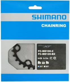 Shimano XT/SLX FC-M8100/M7100 Plateau 2x12 Vitesses 10 Shimano XT/SLX FC-M8100/M7100 Plateau 2x12 Vitesses -Vélo Soldes Shimano XT SLX FC M8100 M7100 2x12 fach Kettenblatt 26T Y0J826000 b
