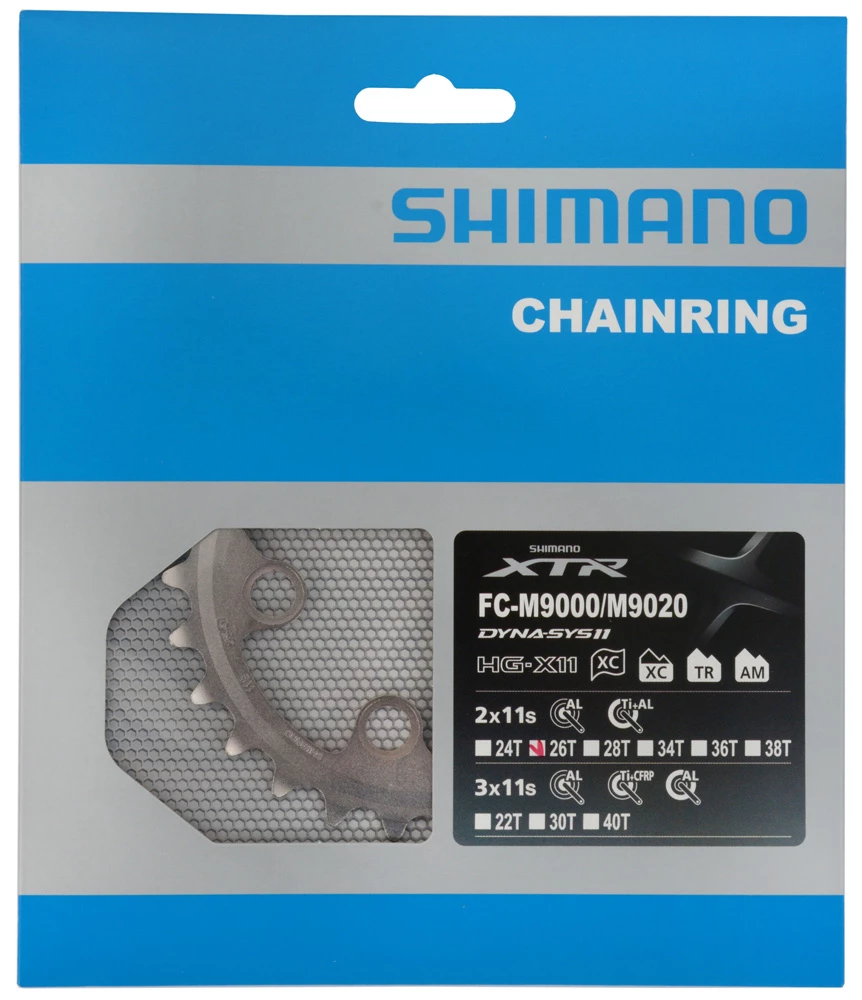 Shimano XTR Plateau 2 Vitesses Pour FC-M9000/9020 26 Dents (AT) 5 Shimano XTR Plateau 2 Vitesses Pour FC-M9000/9020 26 Dents (AT) – Image 3