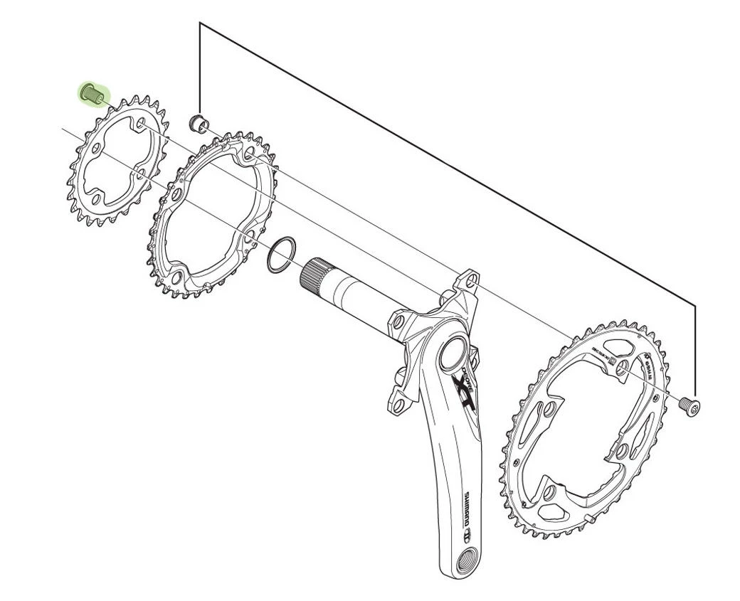 Shimano Vis De Plateaux Pour DURA ACE/ULTEGRA/XTR/XT Intérieur 4 Shimano Vis De Plateaux Pour DURA ACE/ULTEGRA/XTR/XT Intérieur – Image 2