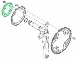 Shimano DEORE Plateau Pour FC-M590/591/532 22 Dents 5 Shimano DEORE Plateau Pour FC-M590/591/532 22 Dents -Vélo Soldes Shimano Y1J822000