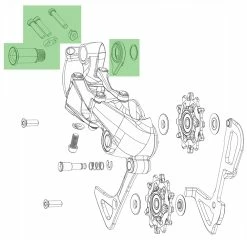 SRAM Kit De Fixation Du Dérailleur GX Eagle -Vélo Soldes Sram GX Eagle Schaltwerkbefestigungs Set 11 7518 086 000 2