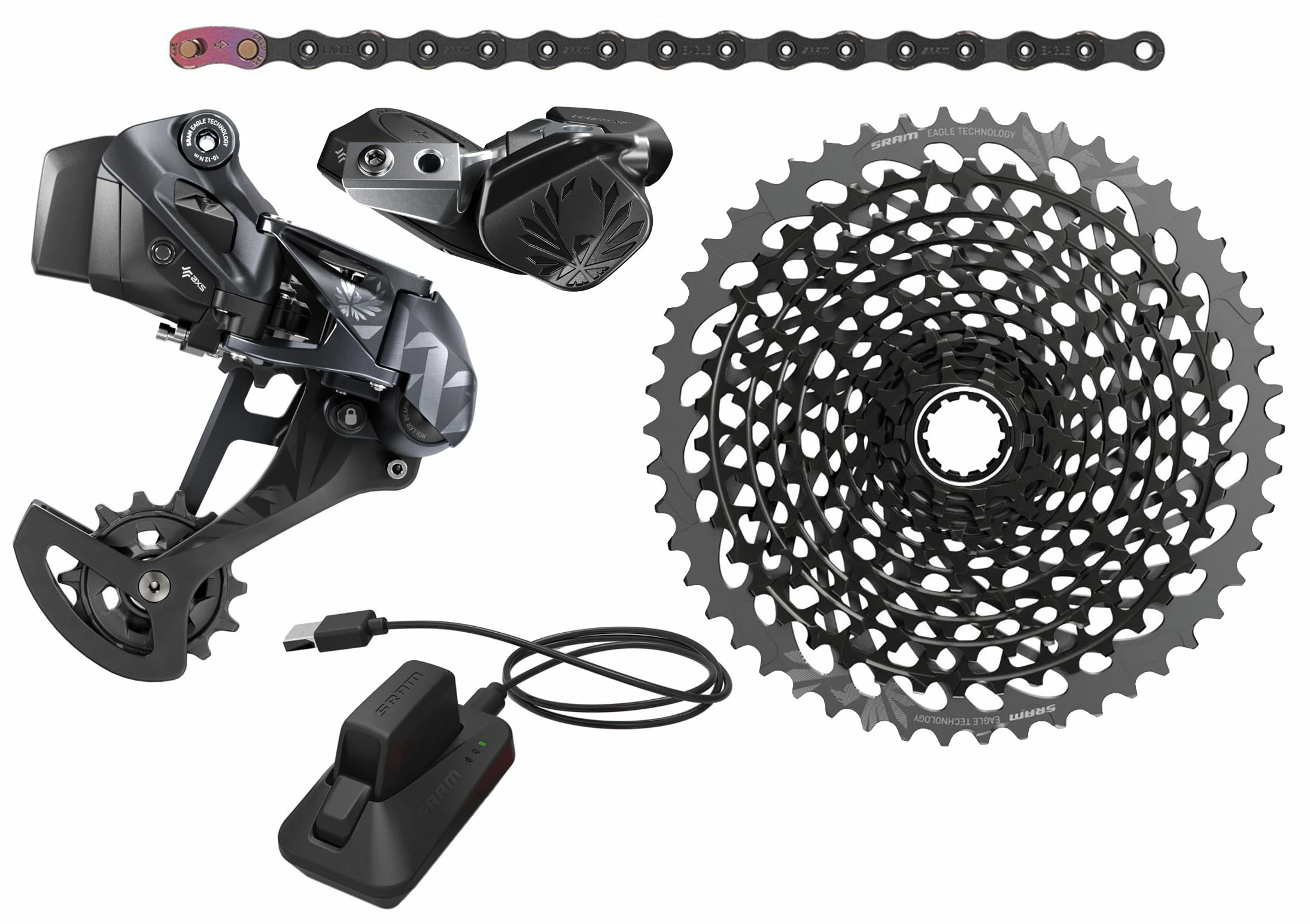 SRAM XX1 Eagle AXS Kit De Mise à Niveau 1x12 Vitesses Avec Cassette 10-50T 3 SRAM XX1 Eagle AXS Kit De Mise à Niveau 1x12 Vitesses Avec Cassette 10-50T