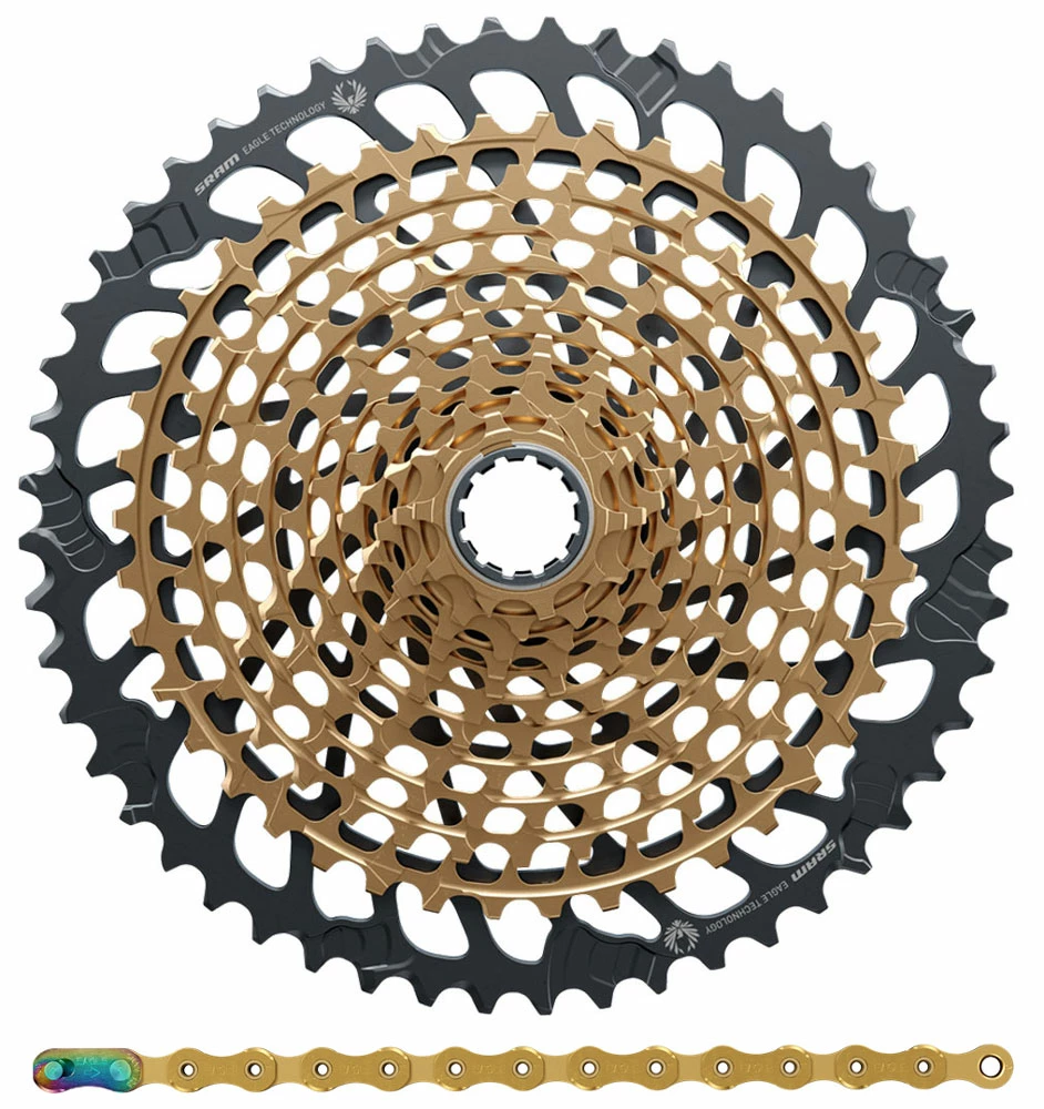 SRAM XX1 Eagle XG-1299 Cassette 10-52T+XX1 Eagle Chaîne 12-speed Kit D'usure 3 SRAM XX1 Eagle XG-1299 Cassette 10-52T+XX1 Eagle Chaîne 12-speed Kit D'usure