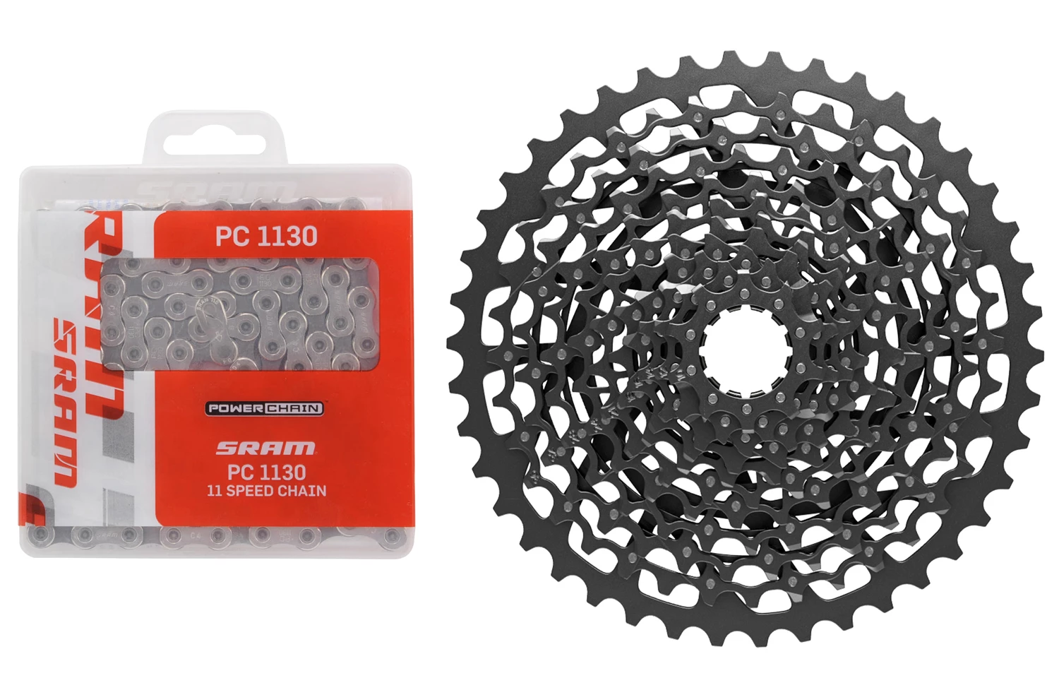 SRAM XG-1150 Kit D'usure Cassette 10-42T + PC 1130 Chaîne 11 Vitesses 3 SRAM XG-1150 Kit D'usure Cassette 10-42T + PC 1130 Chaîne 11 Vitesses