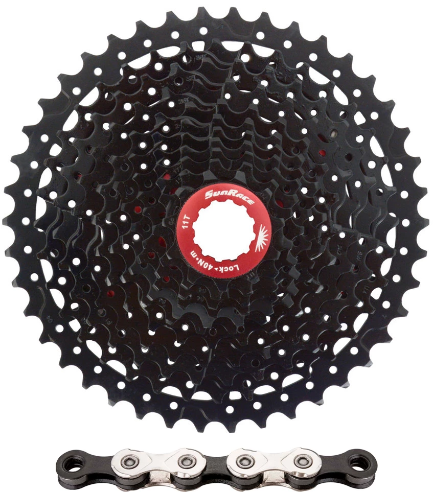 SUNRACE MX8 Cassette 11-46 + KMC X11-93 Chain 11-speed Wear And Tear Set 3 SUNRACE MX8 Cassette 11-46 + KMC X11-93 Chain 11-speed Wear And Tear Set