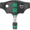 Wera 416 RA Manche En T Avec Fonction Cliquet Et Mandrin à Serrage Rapide Rapidaptor -Vélo Soldes Wera 416 RA Quergriff Bits Handhalter mit Ratschenfunktion und Rapidaptor Schnellwechselfutter 4013288222824 1