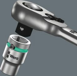 Wera 8004 C Cliquet Zyklop Metal Avec Levier D'inversion, à Carré 1/2" -Vélo Soldes Wera 8004 C Zyklop Metal Knarre 4013288174062 3