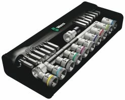 Wera 8100 SC 8 Jeu Cliquet Zyklop Metal (1/2") -Vélo Soldes Wera 8100 SC 8 Zyklop Metal Knarrensatz 05004078001 2