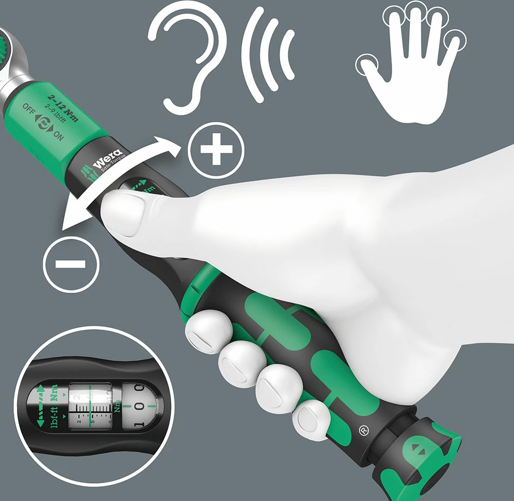 Wera Safe-Torque A2 Set 1 - Clé Dynamométrique 1/4" (2-12Nm) 8 Wera Safe-Torque A2 Set 1 - Clé Dynamométrique 1/4" (2-12Nm) – Image 6