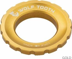 Wolf Tooth Components Centerlock Lockring -Vélo Soldes Wolf Tooth Centerlock Rotor Lockring Gold 4