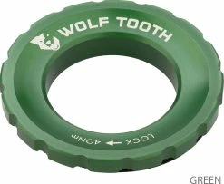 Wolf Tooth Components Centerlock Lockring -Vélo Soldes Wolf Tooth Centerlock Rotor Lockring Green 5