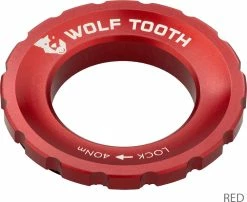 Wolf Tooth Components Centerlock Lockring -Vélo Soldes Wolf Tooth Centerlock Rotor Lockring Red 2