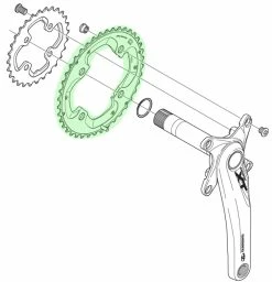 Shimano XT Plateau Pour FC-M785 38 Dents (AK) 5 Shimano XT Plateau Pour FC-M785 38 Dents (AK) -Vélo Soldes XT Kettenblatt FC M785 aussen