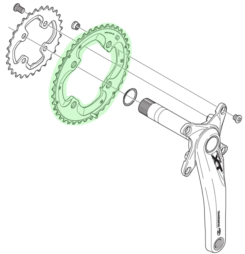 Shimano XT Plateau Pour FC-M785 38 Dents (AK) 4 Shimano XT Plateau Pour FC-M785 38 Dents (AK) – Image 2