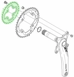 Shimano XT Plateau Pour FC-M785 26 Dents (AK) -Vélo Soldes XT Kettenblatt FC M785 innen