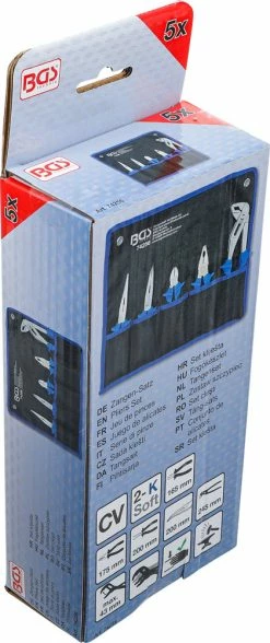 BGS Technic Jeu De Pinces 5 Pièces -Vélo Soldes bgs technic 74256 20126202 Zangen Satz 5 teilig 8Dr9J2D20DV4W5