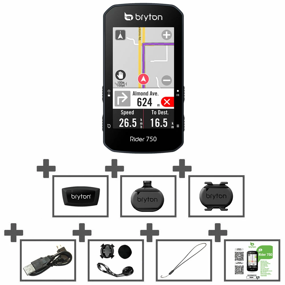 BRYTON Rider 750 T Bundle - Compteur De Vélo GPS 3 BRYTON Rider 750 T Bundle - Compteur De Vélo GPS