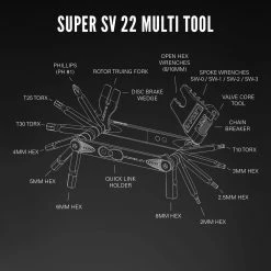 Lezyne Super SV22 Multitool -Vélo Soldes lezyne 1 MT SPRSV 22V106 Super SV22 Multitool 5