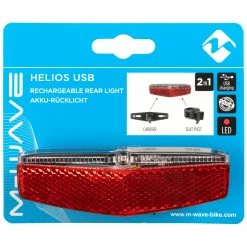 M-Wave Feu Arrière Helios USB Rechargeable -Vélo Soldes m wave 466950 20114323 Helios USB Akku Rucklicht 5