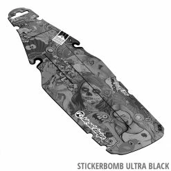 Rie:sel Design Fatbike Rear Mudguard 'ritze L' -Vélo Soldes riesel Fatbike Rear Mudguard ritze L Stickerbomb ultra black
