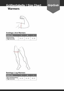 GripGrab Arm Warmers AquaRepel - Arm Warmers -Vélo Soldes sizing gripgrab accessoires