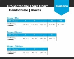 Shimano Escape - Gloves 9 Shimano Escape - Gloves -Vélo Soldes sizing shimano handschuhe