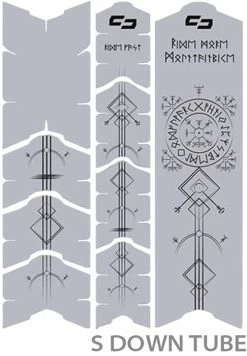 Unleazhed Unscratch Frame Film De Protection Pour Cadre - Runes Of Shred Black Matt -Vélo Soldes unleazhed 20117770 Unscratch Frame Rahmenschutzfolie Runes of Shred Black Matt 3