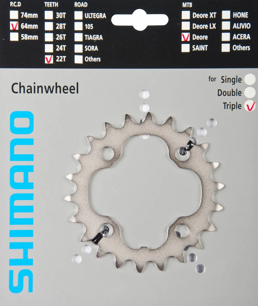 Shimano DEORE Plateau Pour FC-M590/591/532 22 Dents 3 Shimano DEORE Plateau Pour FC-M590/591/532 22 Dents